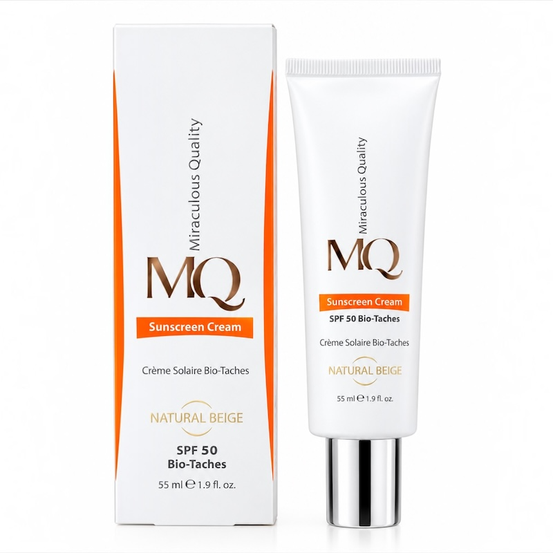 ضدآفتاب ضدلک رنگی MQ SPF50 بژ طبیعی ۵۵ میل ضدآفتاب ضدلک رنگی MQ SPF50 بژ طبیعی ۵۵ میل